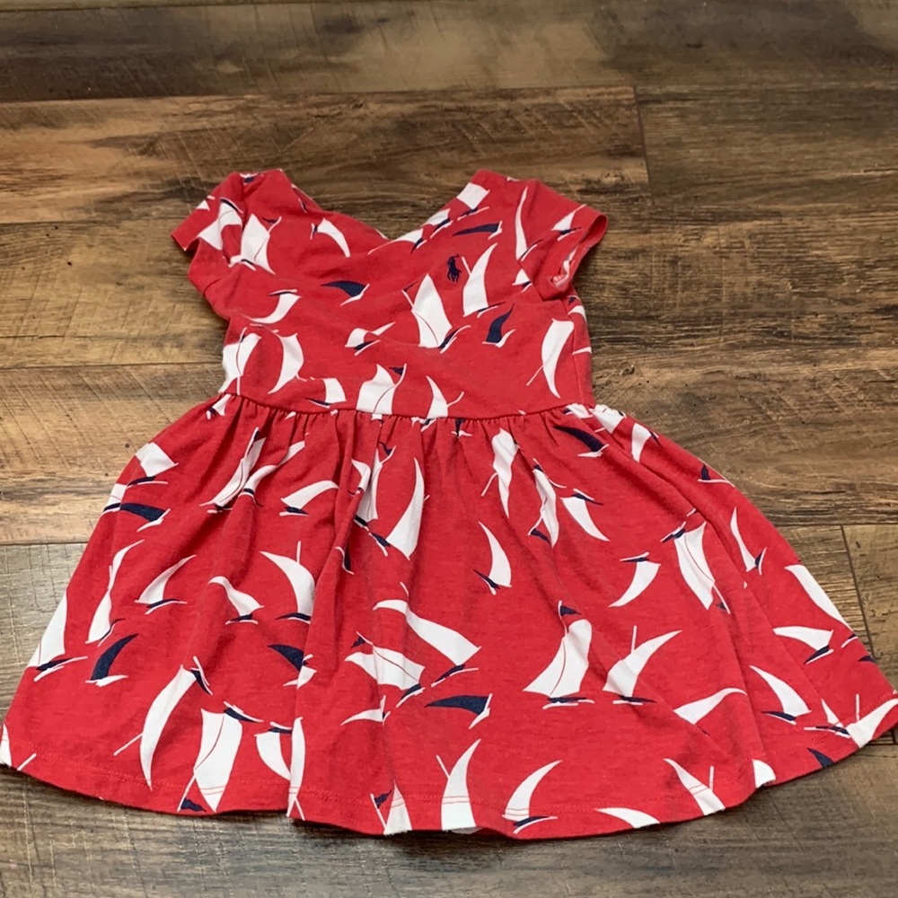 Polo Ralph Lauren Nautical Red Dress. Size 2t